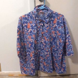 American Sweetheart button up with flower patterns